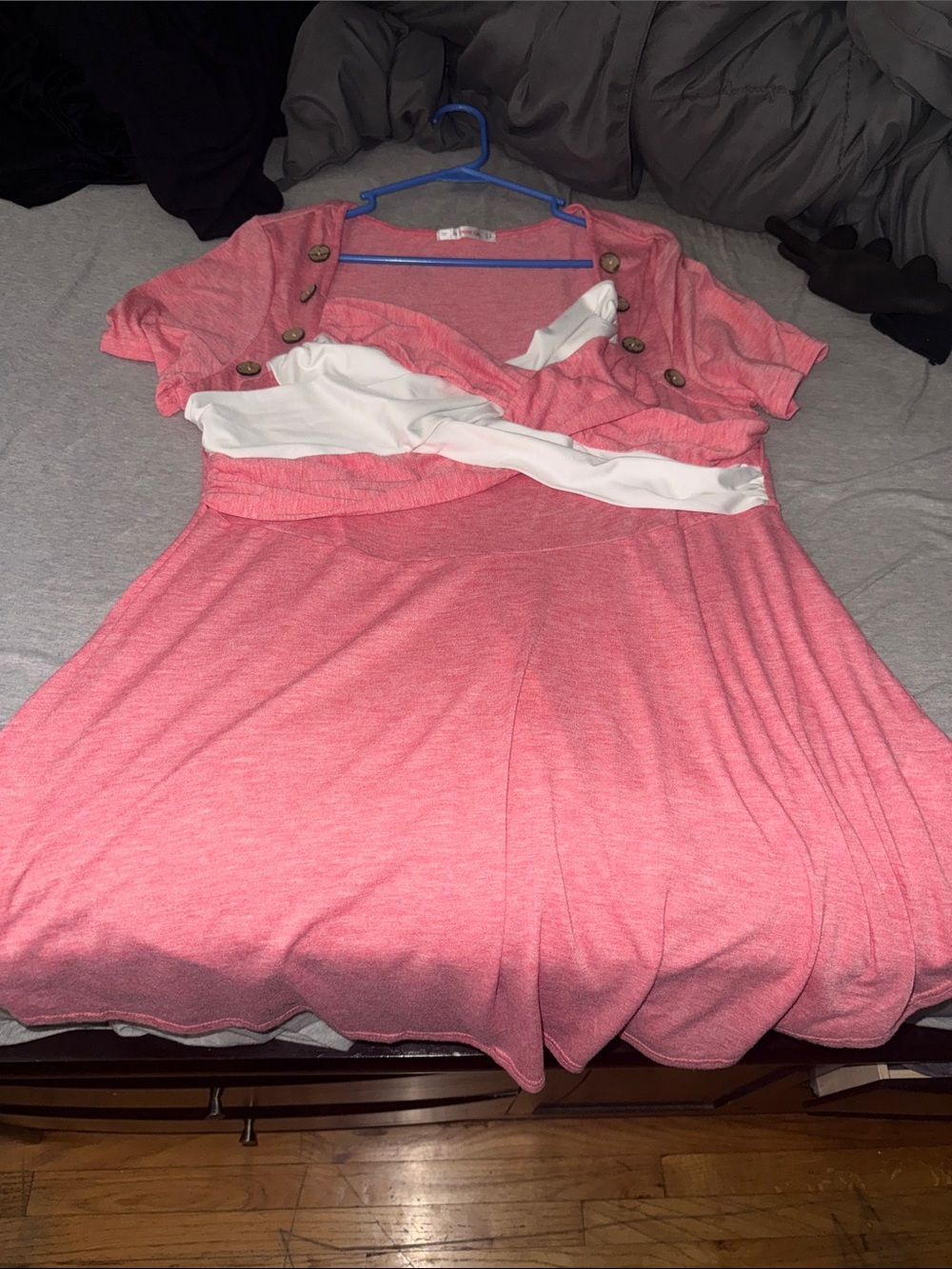 Rosegal Coral Pink Short Sleeve Crewneck Top